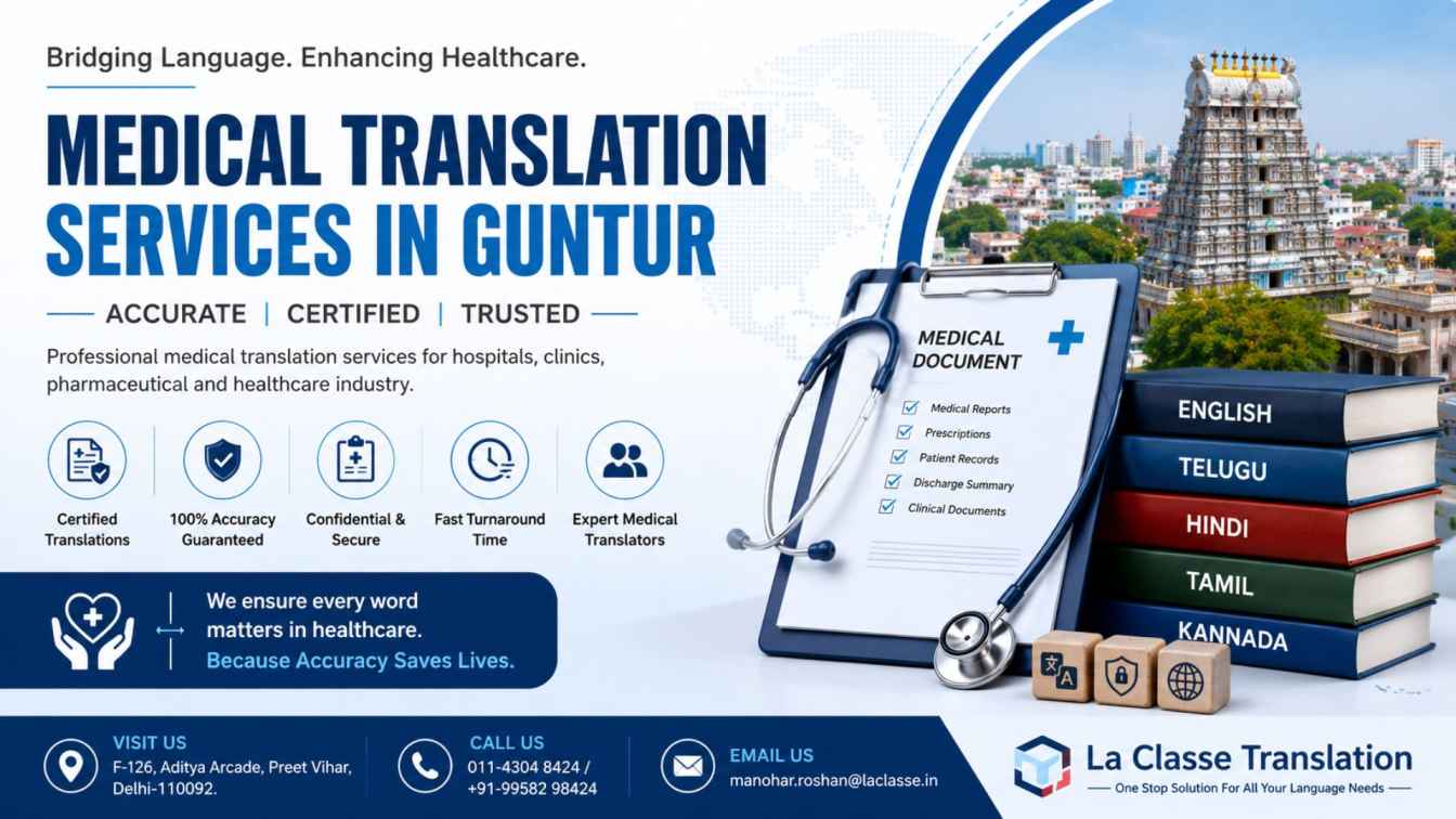 Medical Translation Services in Guntur | Accurate Certified Healthcare Translation